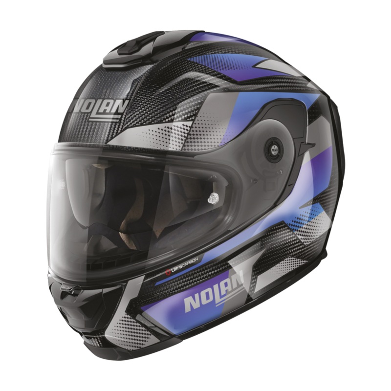 Nolan X-903 Ultra Carbon Full Face Highspeed Helmet - Carbon/Blue/Grey