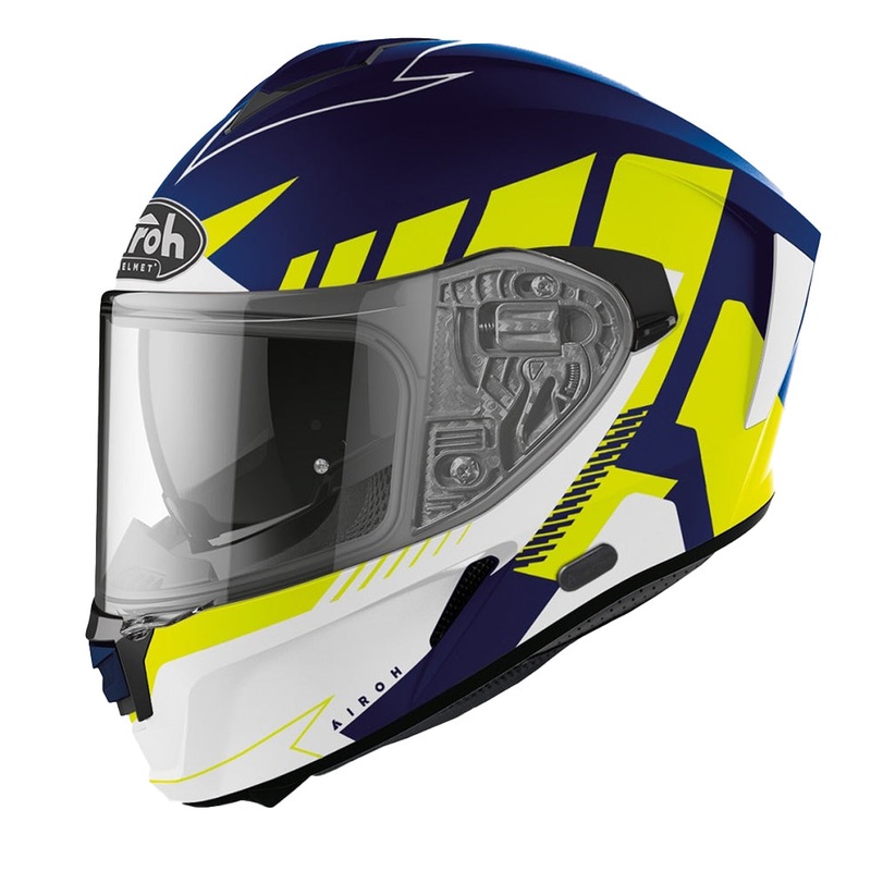 Airoh Spark Rise Helmet - Blue/Yellow Matt