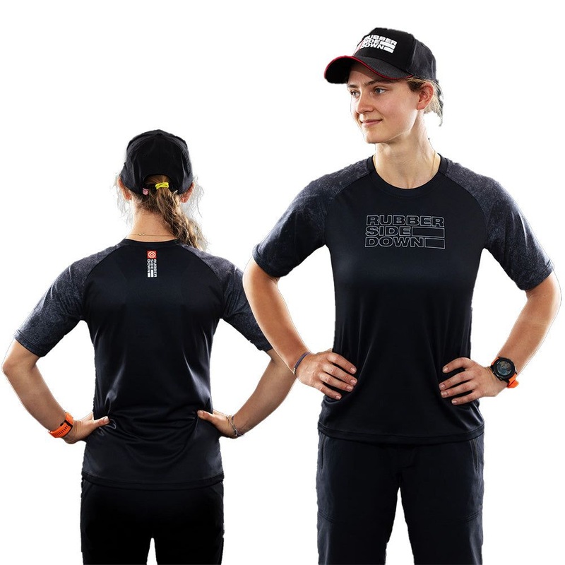 Rubber Side Down Women's Vapor Short Sleeve Jersey - Women's XL - Black Haze